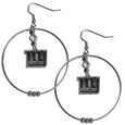 New York Giants 2 Inch Hoop Earrings